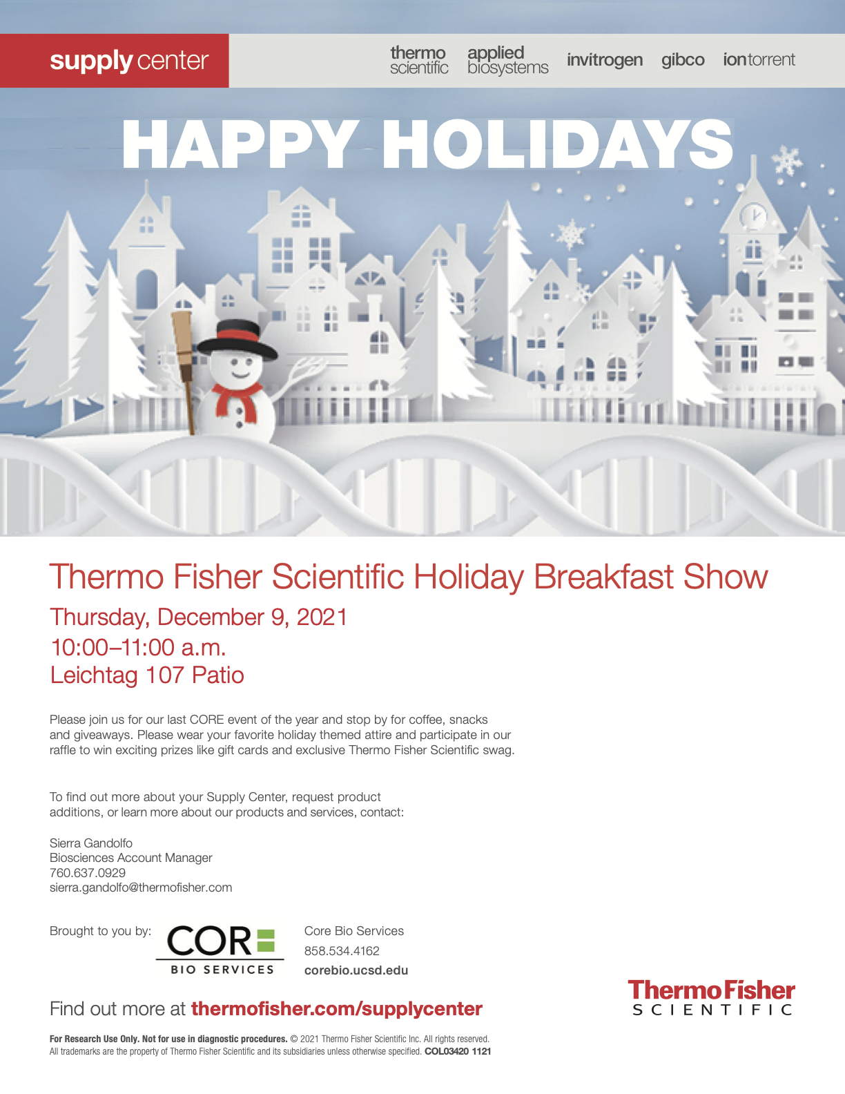 Thermo Fisher Scientific Holiday Breakfast Show